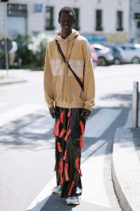 Street style at Milan Fashion Week Men's Spring 2025.