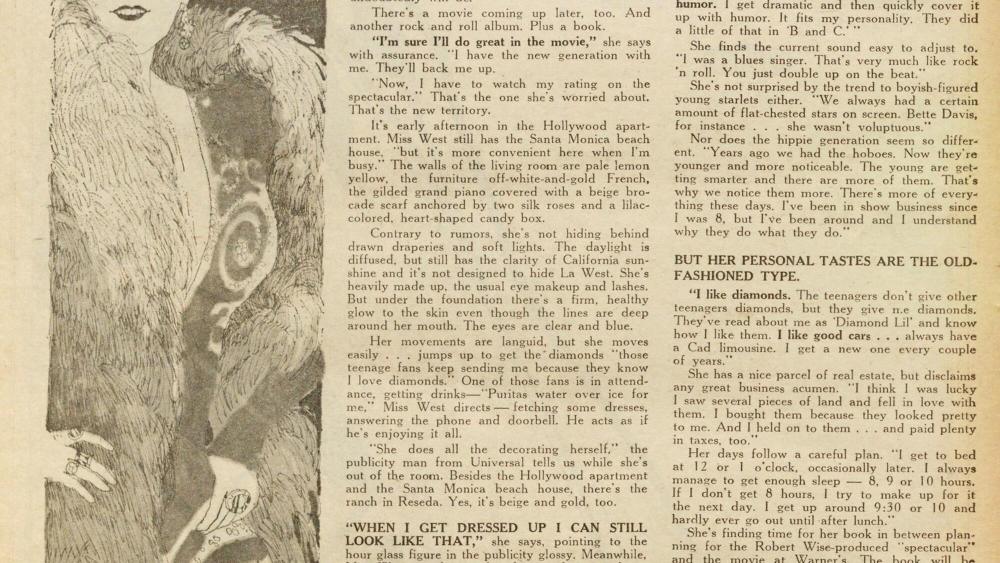 "Mae, Oui" appeared in WWD on July 31, 1968.
