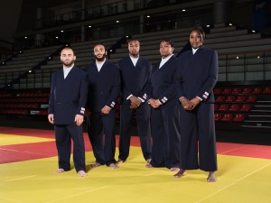 France's judo team wearing Kenzo's kimono-inspired suits, 2024 Olympics best uniforms