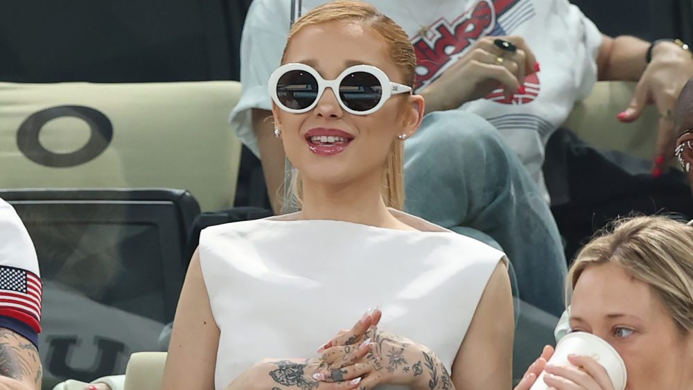 Ariana Grande at the 2024 Paris Olympics on July 28.