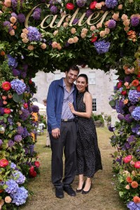 CHICHESTER, ENGLAND - JULY 14: Ashton Kutcher and Mila Kunis attend Cartier Style Et Luxe at the Goodwood Festival of Speed on July 14, 2024 in Chichester, England. (Photo by Max Cisotti/Dave Benett)