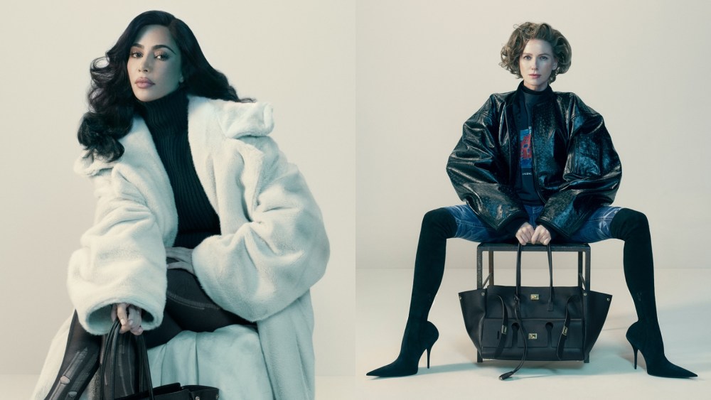 Kim Kardashian and Naomi Watts for Balenciaga's Characters campaign, handbag, Rodeo, Bel Air