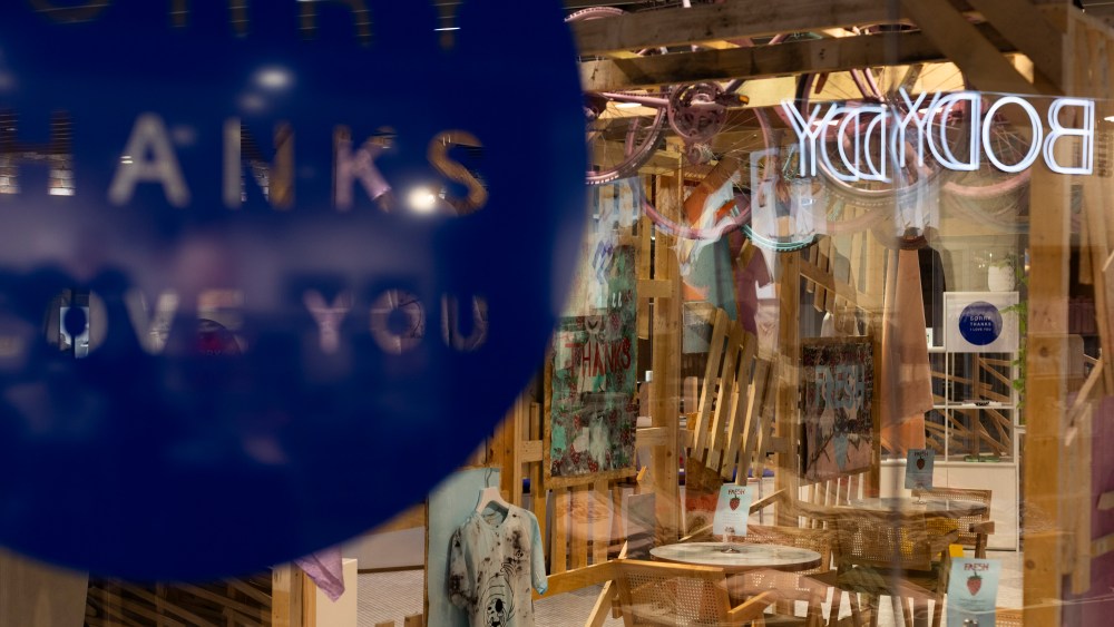 Brett Westfall's takeover of the Sorry Thanks I Love You boutique and café at Westfield Sydney.