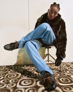 Little Simz starring in the Miu Miu fall 2024 ad campaign.