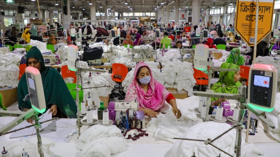 Garment workers in Dhaka, Bangladesh.