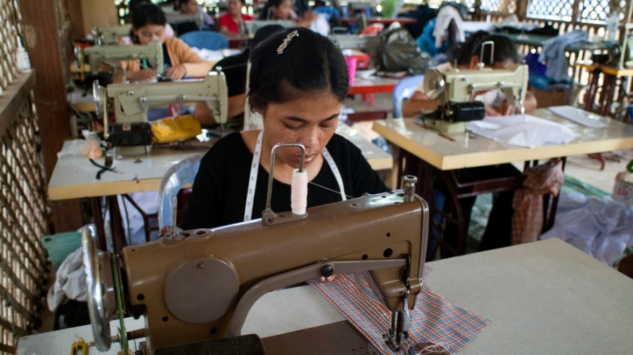 Garment workers in Cambodia.