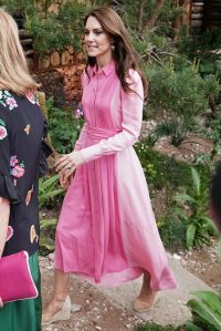 Britain's Catherine, Princess of Wales joins pupils from schools taking part in the first Children's Picnic on the press day ahead of the 2023 RHS Chelsea Flower Show in London on May 22, 2023. Ten schools from the Royal Horticultural Society's Campaign for School Gardening wereinvited to bring pupils along to the RHS Chelsea Flower Show, marking the first time in the event's 110-year history that a Children's Picnic has taken place.