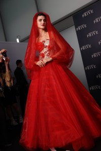 Backstage at the Giorgio Armani Prive Fall 2023 Couture Collection