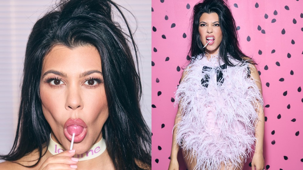 Kourtney Kardashian Barker for Lemme Glow Lollipops.