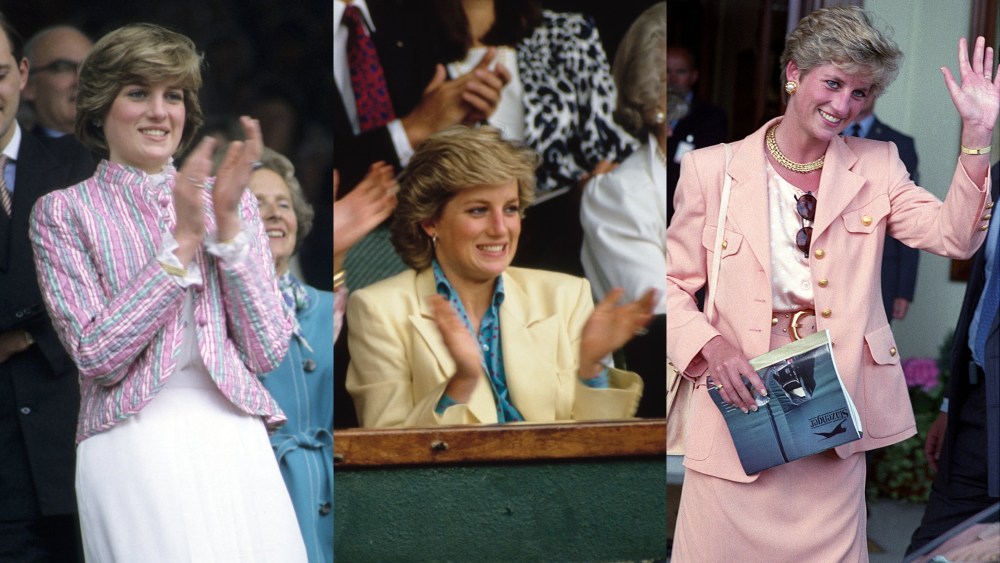 Princess Diana attends Wimbledon in 1981, 1987 and 1993.