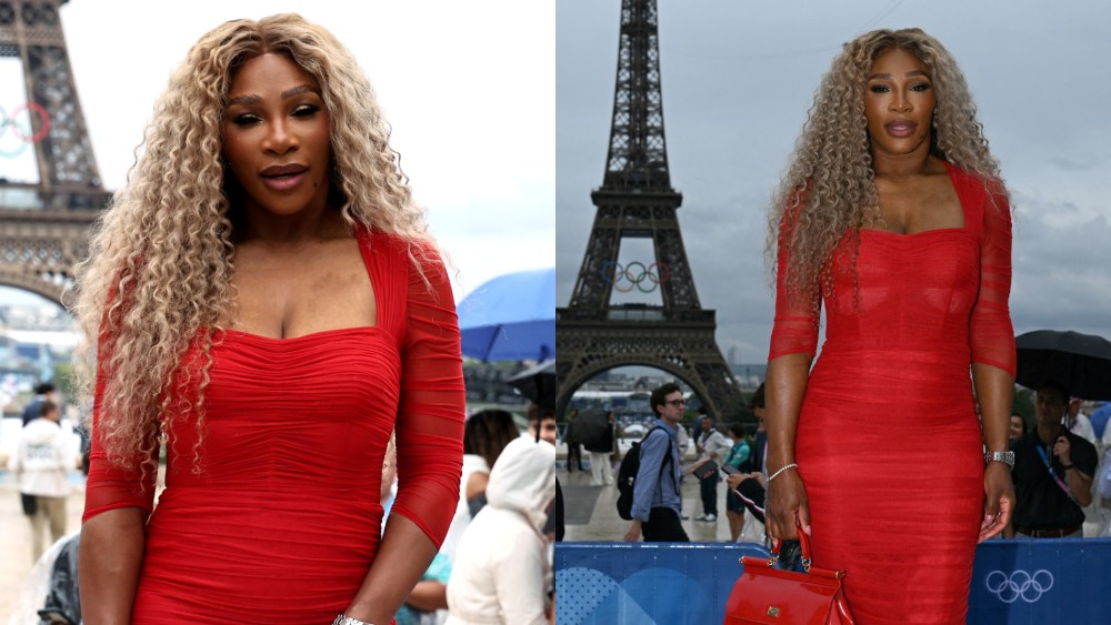 Serena Williams arrives ahead of the opening ceremony of the 2024 Paris Olympic Games.