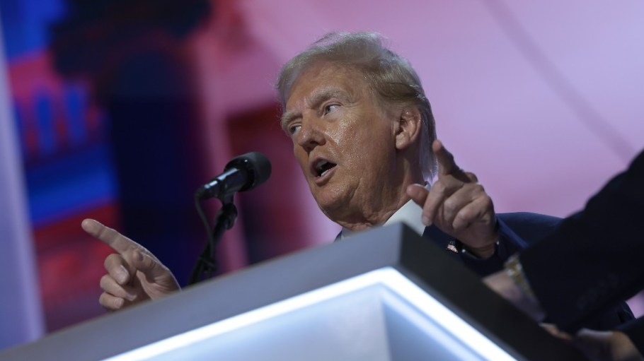 Donald Trump speaks at the Republican National Convention.
