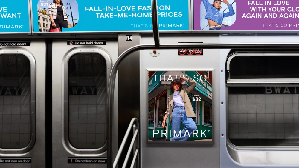 Primark's campaign will be visible on the subways.