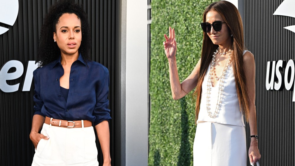 Kerry Washington in Ralph Lauren at the US Open 2024, Vera Wang in all white at the US Open 2024