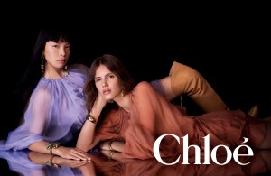 Diane Chiu and Rosalieke Fuchs in Chloé's winter campaign.