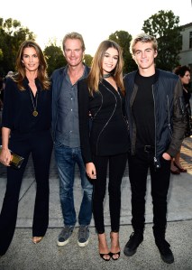Cindy Crawford, Rande Gerber, Kaia Gerber and Presley Gerber at the 'Sister Cities' film screening in 2016.
