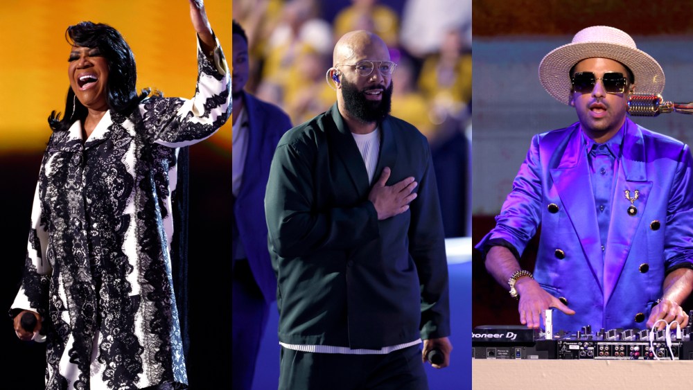 Patti LaBelle libertine lace coat, Common and DJ Cassidy at the 2024 Democratic National Convention in Chicago.