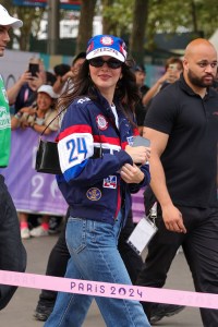 PARIS, FRANCE - AUGUST 1: Kendall Jenner is seen leaving the gymnastics event at the 2024 Paris Olympics on August 1, 2024 in Paris, France. (Photo by MEGA/GC Images)