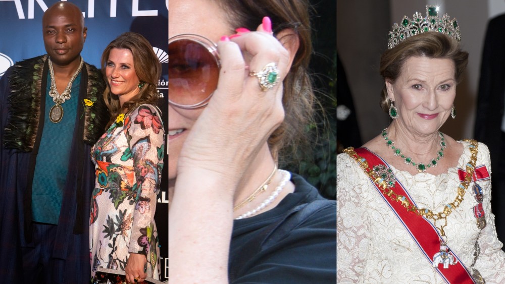 Princess Martha Louise of Norway, Durek Verrett, Queen Sonja, engagement ring, The Norwegian Emerald Parure