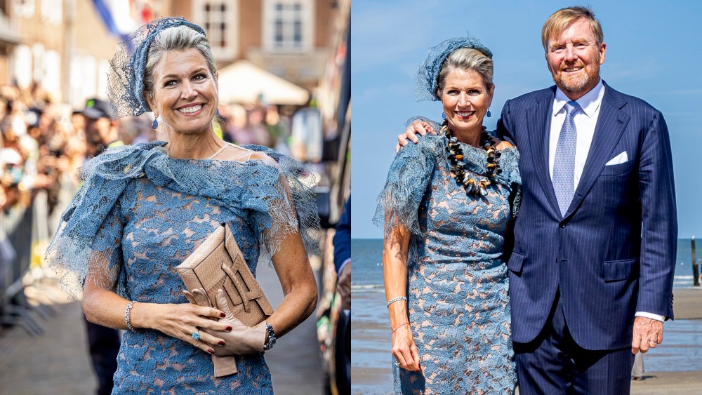 queen maxima of the netherlands, natan couture dress, beach of Domburg