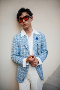 A guest at Pitti Uomo 106 in Florence, Italy.