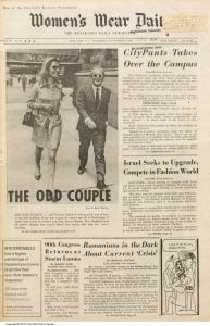 "The Odd Couple" appeared in WWD on September 4, 1968.
