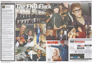 "The FNO Flock" appeared in WWD on September 9, 2011.