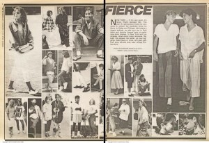 "Fierce" appeared in WWD on September 18, 1985.