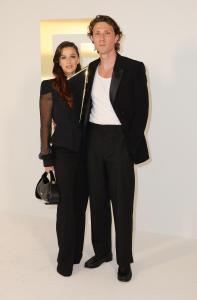 Marisa Abela and Jamie Bogyo at Balmain RTW Spring 2025 as part of Paris Ready to Wear Fashion Week held at Palais de Chaillot on September 25, 2024 in Paris, France.