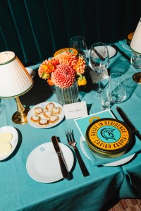 Atmosphere at the Gigi Hadid & Caviar Kaspia Dinner held at Caviar Kaspia during New York Fashion Week on September 5, 2024 in New York, New York.