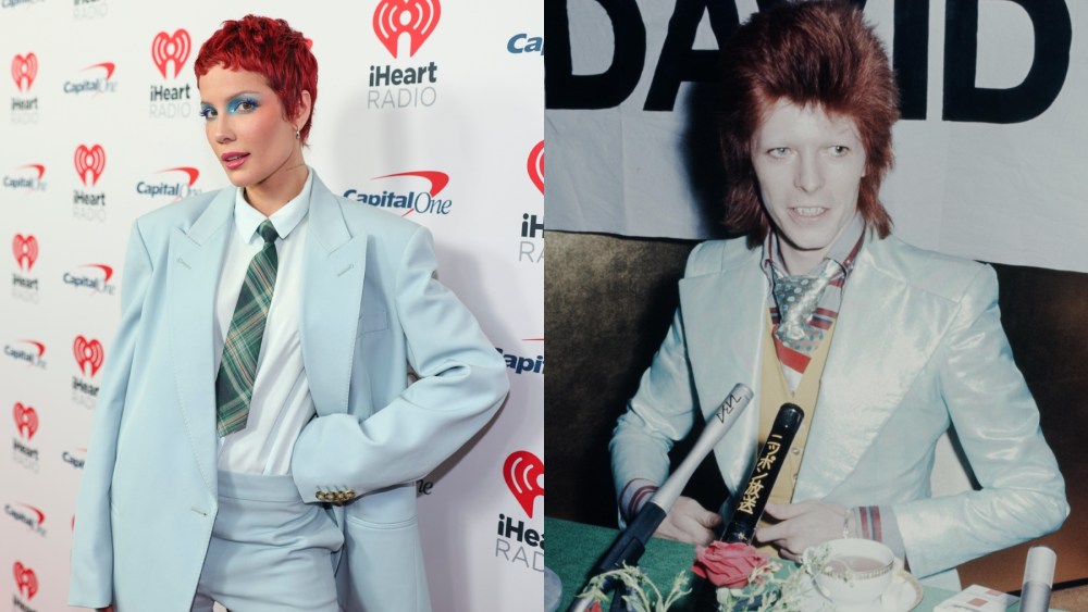 Halsey at the iHeartRadio Music Festival on Sept. 21 in Las Vegas; David Bowie in 1973, red carpet, Stella McCartney