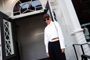 Katya Tolstova at the LuisaViaRoma Flagship Store Opening Party during New York Ready to Wear Fashion Week on September 4, 2024 in New York, New York.