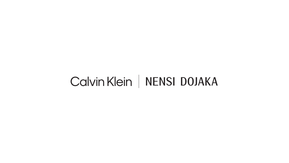 The logo for the collboration between Calvin Klein and Nensi Dojaka
