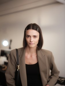 Backstage at Sandy Liang spring 2025 ready-to-wear show at New York Fashion Week.