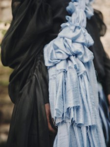 Backstage at the Collina Strada Spring 2025 ready-to-wear show at New York Fashion Week.