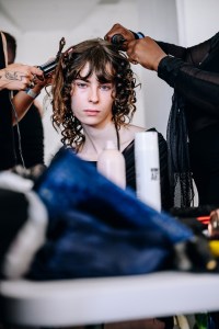 Backstage at Elena Velez Spring 2025 Ready-to-Wear Collection