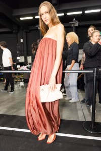 Backstage at Ferragamo Spring 2025 Ready-To-Wear Collection at Milan Fashion Week