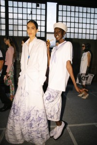 Backstage at Moschino Spring 2025 Ready-To-Wear Collection at Milan Fashion Week