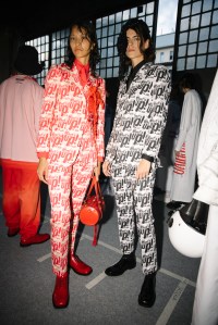 Backstage at Moschino Spring 2025 Ready-To-Wear Collection at Milan Fashion Week