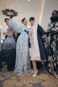 Backstage at Richard Quinn Spring 2025 Ready-To-Wear Collection at London Fashion Week