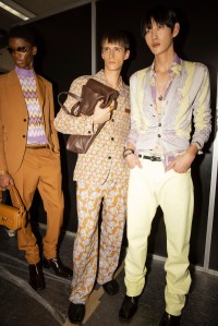 Backstage at Versace Spring 2025 Ready-To-Wear Collection at Milan Fashion Week