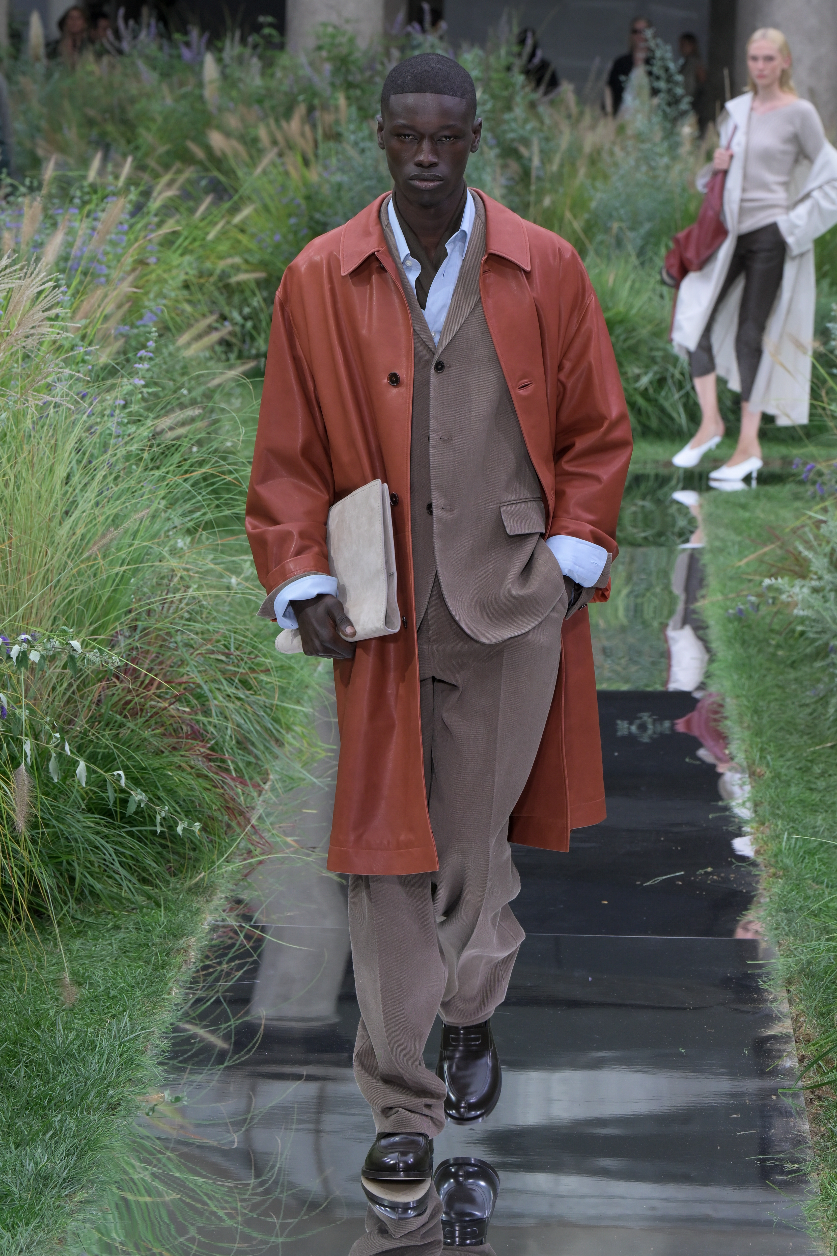 Boss Spring 2025 Ready-To-Wear Collection at Milan Fashion WeekModel on the runway at Boss RTW Spring 2025 as part of Milan Ready to Wear Fashion Week on September 18, 2024 in Milan, Italy.