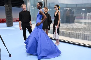 Wes Gordon and Agel Akol at the Carolina Herrera Spring 2025 Ready-to-Wear show.