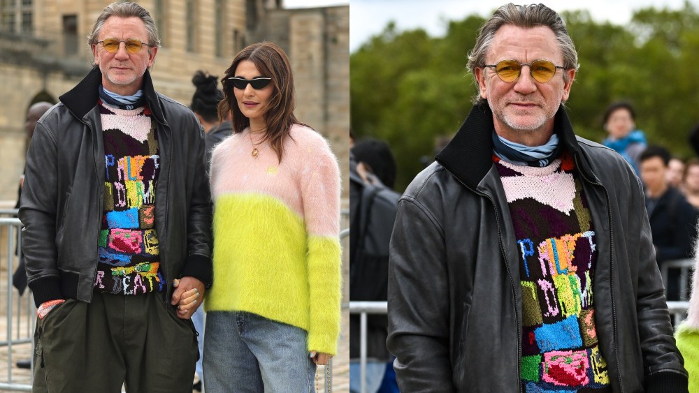 daniel craig, rachel weisz, loewe spring 2025 ready-to-wear, paris fashion week