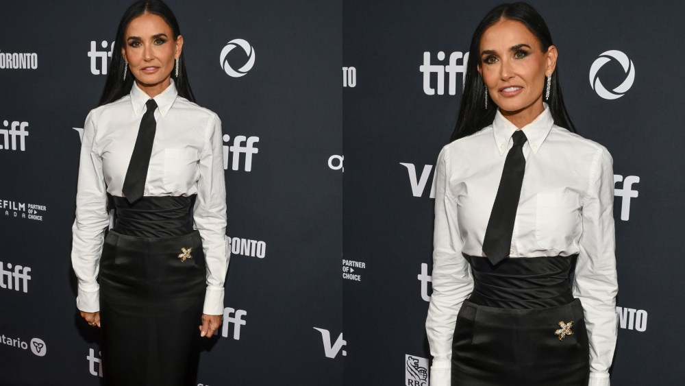 demi moore, thom browne, tiffany & co., the substance, toronto international film festival
