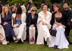 Jodie Comer, Danai Gurira, Anna Wintour, Lily Gladstone and Rebecca Hall at Gabriela Hearst RTW Spring 2025
