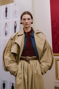 Backstage at Gabriela Hearst Spring 2025 Ready-to-Wear Collection at Paris Fashion Week