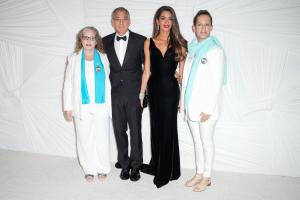 Yael Braudo-Bahat, George Clooney, Amal Clooney, Orna Shragai at The Albies, Clooney Foundation for Justice - Arrivals on September 26, 2024 in New York, New York.