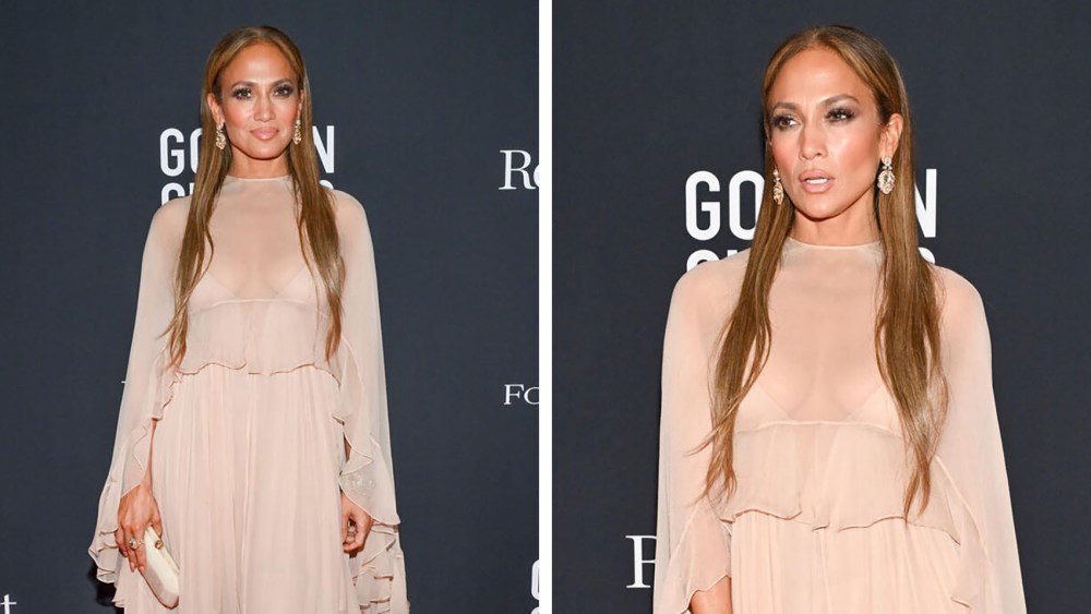 Jennifer Lopez sheer chloe dress at "The Road to the Golden Globes Party" held at the Four Seasons Hotel Toronto at the Toronto International Film Festival 2024 on Sept. 7 in Toronto.