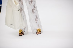 Backstage at the Palomo Spain spring 2025 ready-to-wear show at New York Fashion Week.